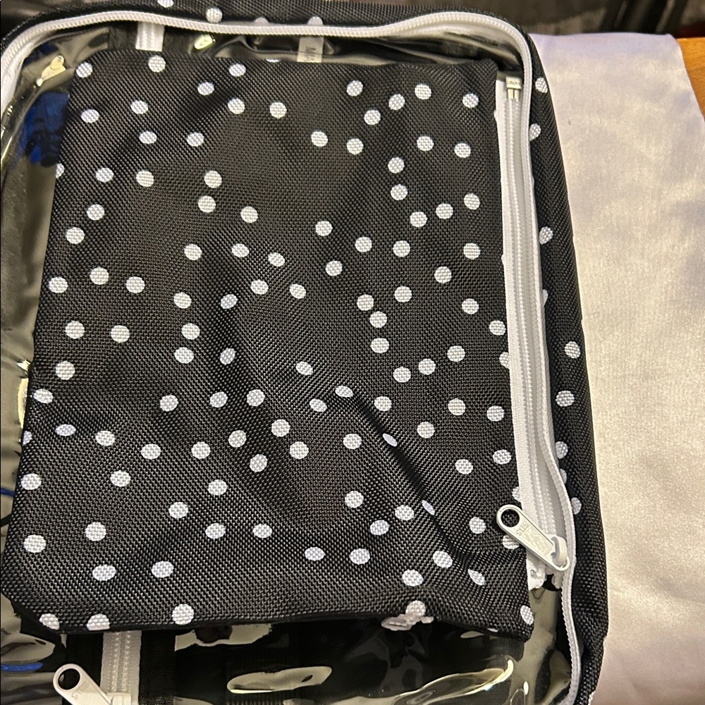 Polka Dot Black Toiletry Bag - Picture 7 of 9